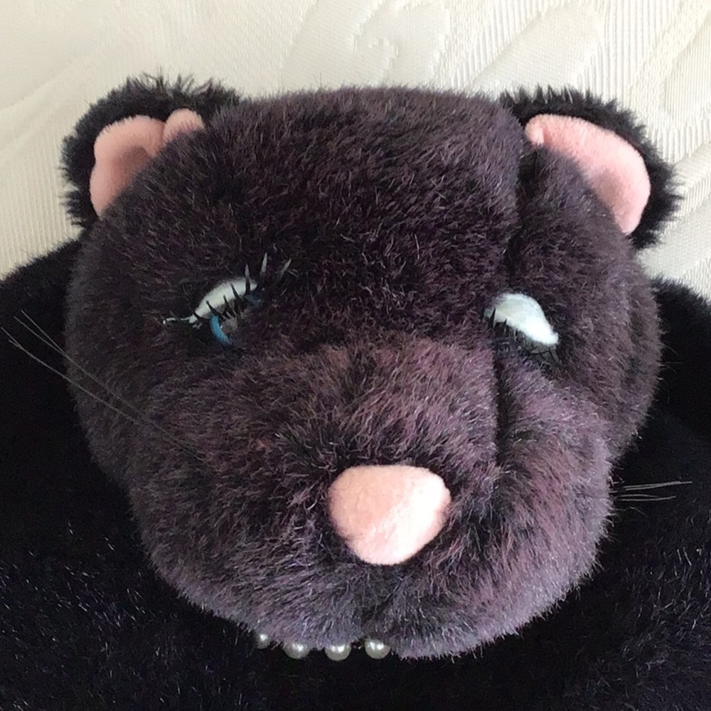 Vintage Fabulous Fakes Plush Black Cat  18” - Picture 2 of 4